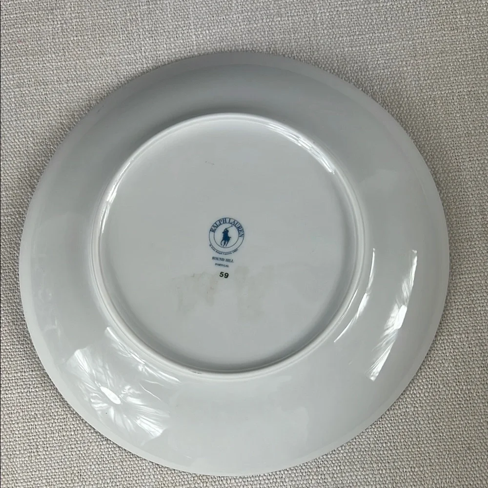 Ralph Lauren Blue and White Teacup and Saucer Set ROUND HILL Portugal